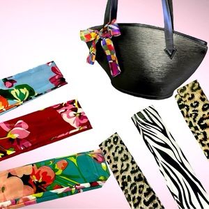 SIX Twilly Scarves!  Three different floral prints and three animal prints!